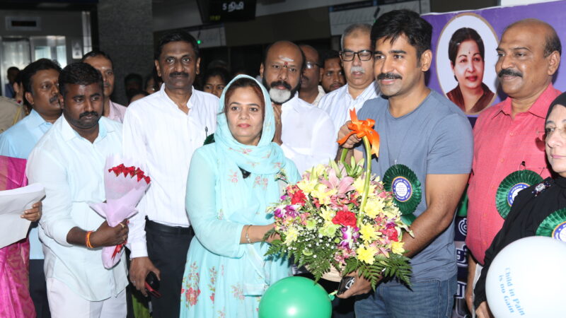 குழந்தை தொழிலாளர் முறை ஒழிப்பு தின விழிப்புணர்வு பயணத்தில் நடிகர் விஜய்ஆண்டனி