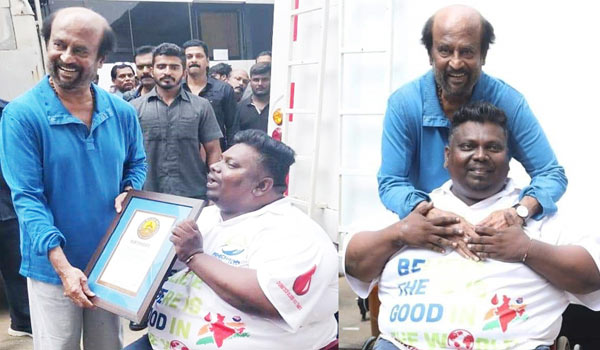 ரத்ததானத்தில் சாதனை படைத்தவருக்கு ரஜினிகாந்த் பாராட்டு