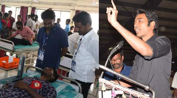 நடிகர் தனுஷ் பிறந்தநாள் 1500 ரசிகர்கள் ஒரே நேரத்தில் ரத்ததானம் செய்து சாதனை படைத்துள்ளனர்.