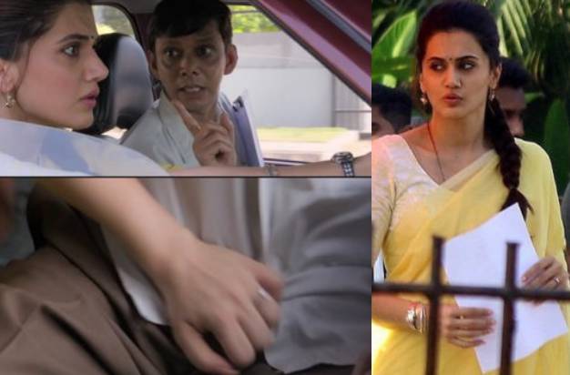 கியருக்கு பதிலாக, ஆணின் ”அந்த மெயின் பாயிண்ட்”  பிடித்த டாப்சி.. வைரலாகும் வீடியோ!