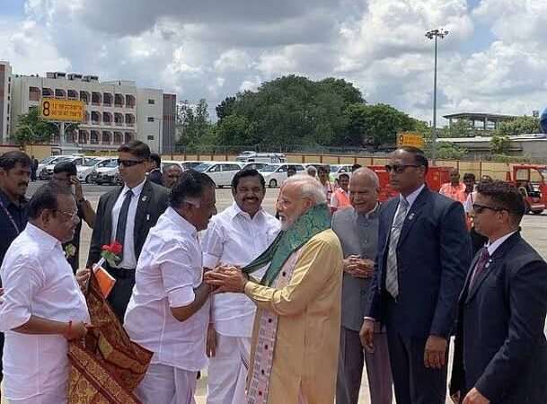 சென்னை வந்தடைந்தார் பிரதமர் மோடி