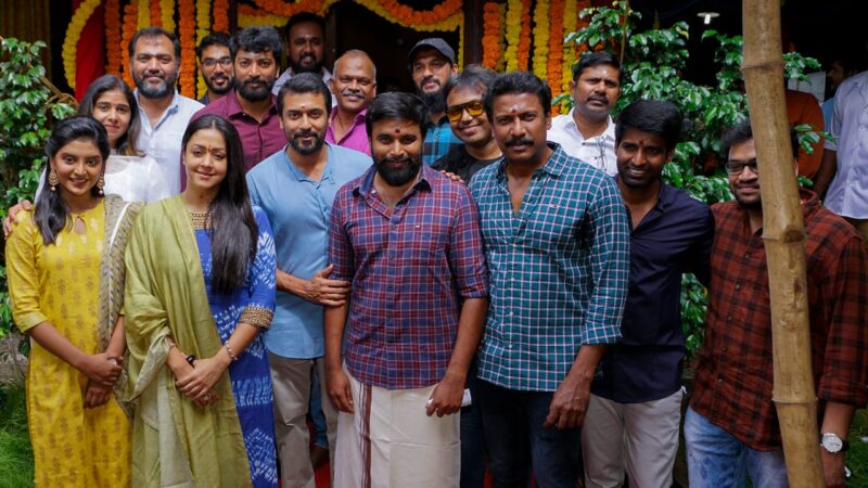 The next film of 2D Entertainment, a production house known for consistently delivering quality films that succeed at the box office, began in fine fashion today with the official launch pooja being held at actor Suriya’s Agaram Foundation in Valasaravakkam.