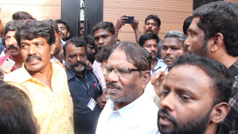 Director Bharathiraja at Prasad Studios Stills