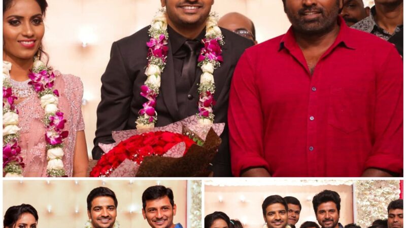 நடிகர்சதீஷ்-சிந்து திருமணம் சிவகார்த்திகேயன் விஜய்சேதுபதி மற்றும் திரை உலக பிரபலங்கள் நேரில் வந்து வாழ்த்தினார்கள்.