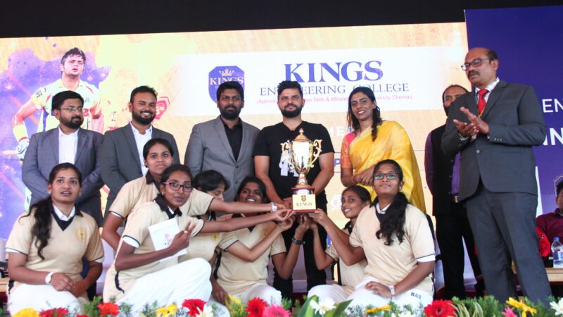 கிரிக்கெட் வீரர் சுரேஷ் ரெய்னா தொடக்கிவைத்த கிங்ஸ் பொறியியல் கல்லூரியின் ‘கிரிக்கெட் அகாடமி’