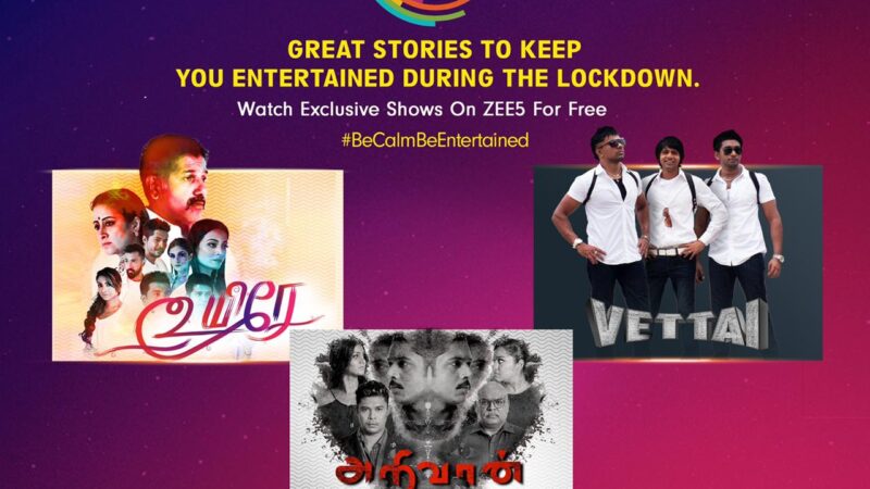 ZEE5 presents three unique digital exclusive Tamil shows.