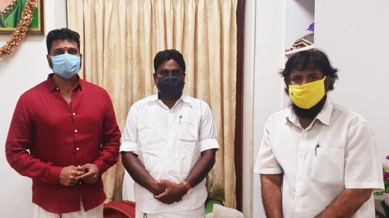 தமிழக ஊரக தொழில்துறை அமைச்சர் பா.பென்ஜமின் – சமூக சேவகருமான நடிகர் ஜெய்வந்த் சந்திப்பு.