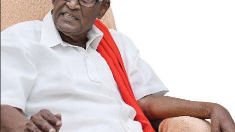 இந்திய கம்யூனிஸ்ட் கட்சியின் மூத்த தலைவர் தா.பாண்டியன் இன்று காலை காலமானார்.