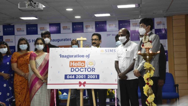 சிம்ஸ் மருத்துவமனையின் ‘ஹலோ டாக்டர் 2001 2001’ – திட்டம்! தமிழ்நாடு மருத்துவக்கல்வி மற்றும் குடும்ப நலத்துறை அமைச்சர் மாண்புமிகு திரு. மா. சுப்ரமணியன் தொடங்கி வைத்தார் 