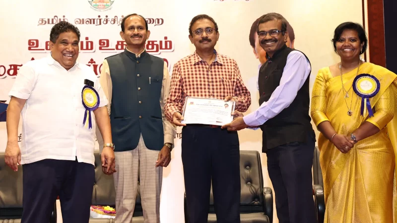Author Ramkumar Singaram wins the TN Government’s Best Author Award.!!!