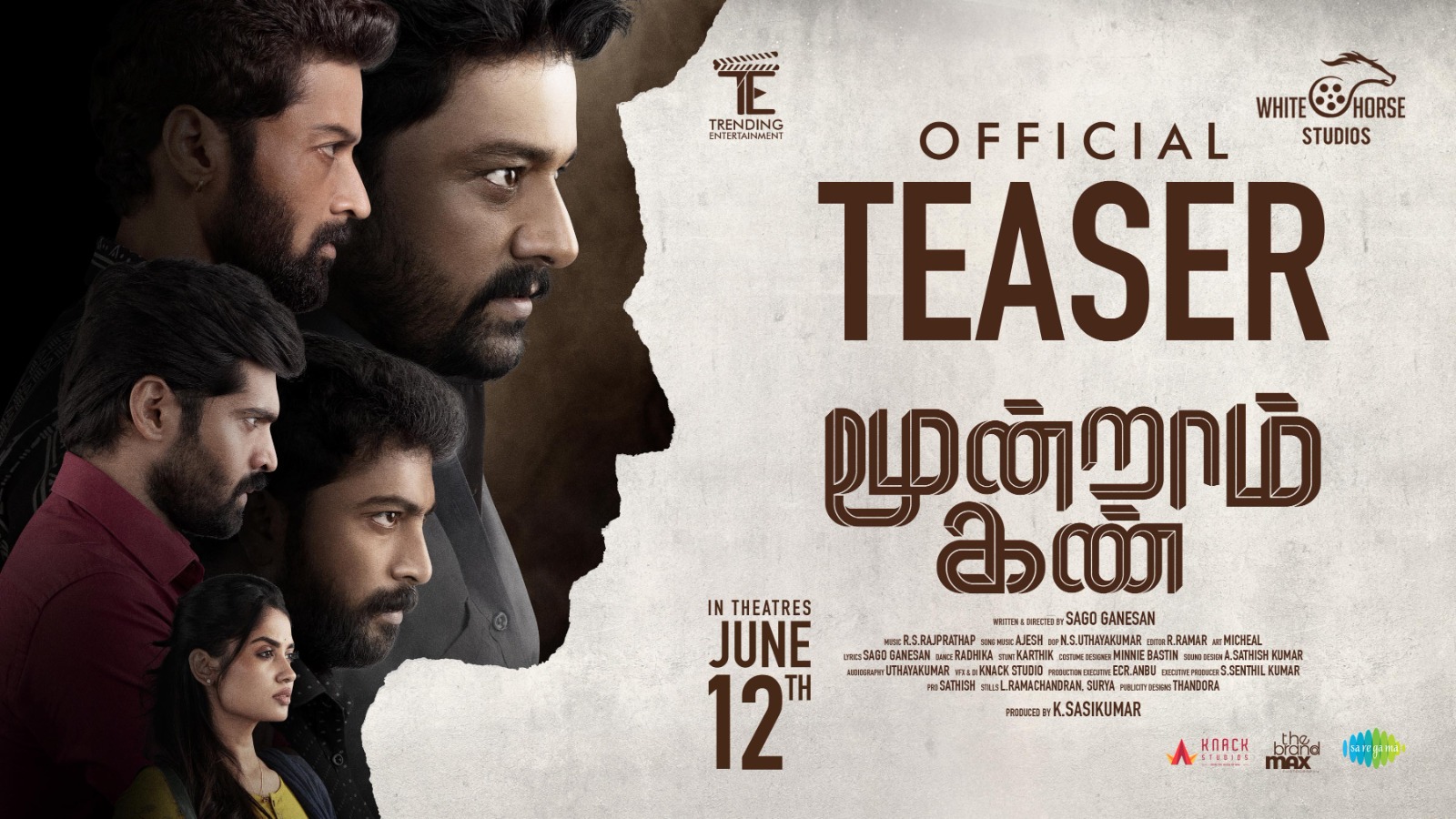 Moondram Kann – Official Teaser | Vidaarth | Kalaiyarasan | Sago Ganesan | RS Rajprathap